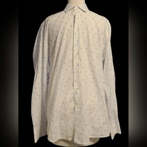 Duchamp London 16' 41CM White and Blue Patterned Shirt